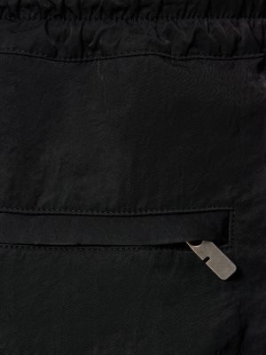 Najlonske hlače Burberry crna