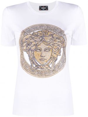 Tricou din bumbac Versace alb