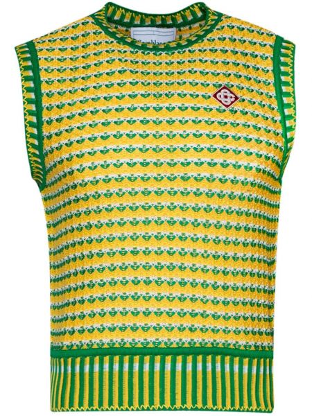 Gilet en tricot avec applique en jacquard Casablanca