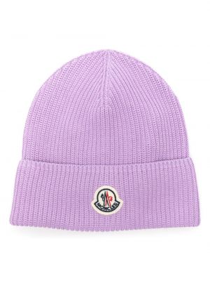 Medvilninis kepurė Moncler violetinė