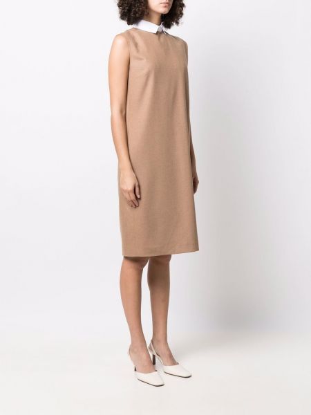 Sukienka bez rękawów Ralph Lauren Collection beżowa