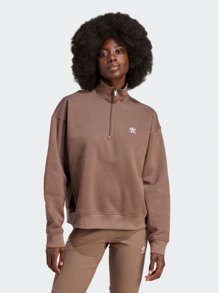 Laza szabású pulóver Adidas barna