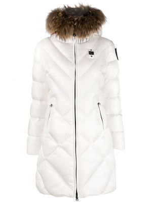 Γυναικεία παλτό με κουκούλα Blauer λευκό