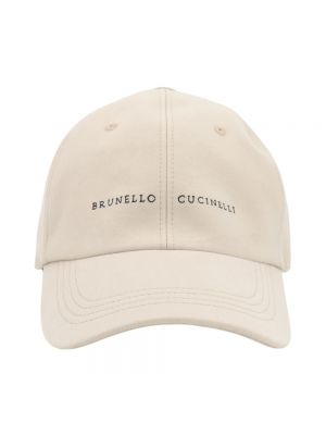 Gorra de algodón Brunello Cucinelli beige
