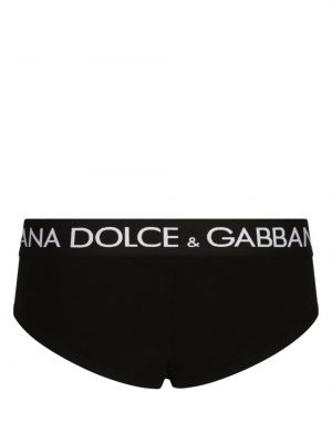 Raštuotos medvilninės bokseriai Dolce & Gabbana juoda