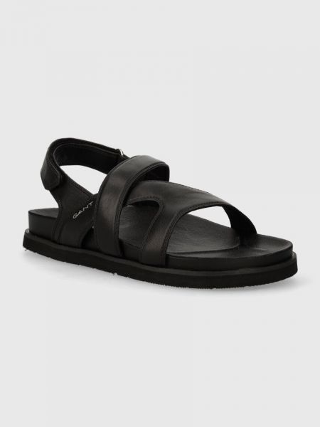 Kožne sandale Gant crna
