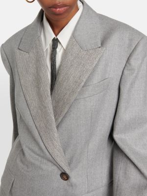 Blazer di lana Brunello Cucinelli grigio