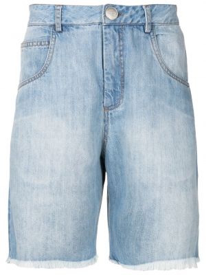 Shorts di jeans con frange Uma | Raquel Davidowicz blu