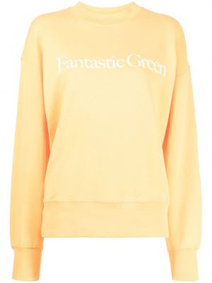 Trykt sweatshirt Msgm oransje