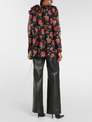 Bluză de mătase cu model floral Magda Butrym
