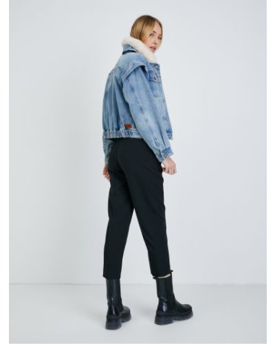 Džínsová bunda s kožušinou Salsa Jeans modrá