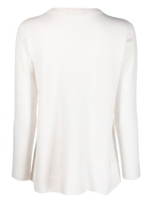 Pull col rond D.exterior blanc