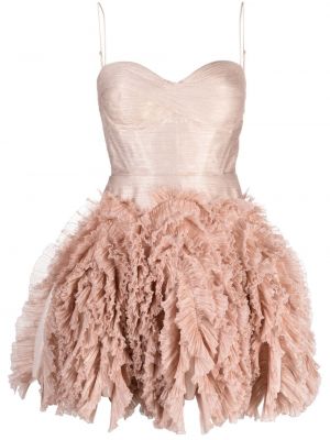 Μεταξωτή κοκτέιλ φόρεμα Maria Lucia Hohan ροζ