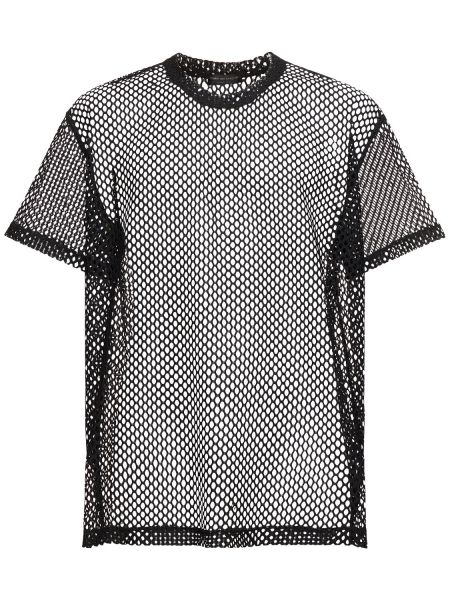Tīkliņa t-krekls Comme Des Garçons Homme Plus melns