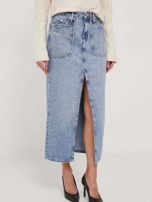 Spódnica jeansowa Calvin Klein niebieska