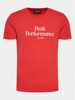 Marškinėliai slim fit Peak Performance raudona