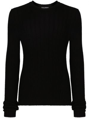 Пуловер с кръгло деколте Dolce & Gabbana черно