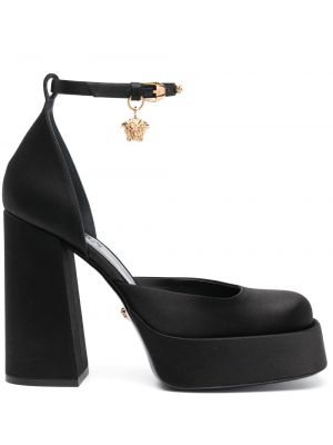 Полуотворени обувки на платформе Versace Pre-owned черно