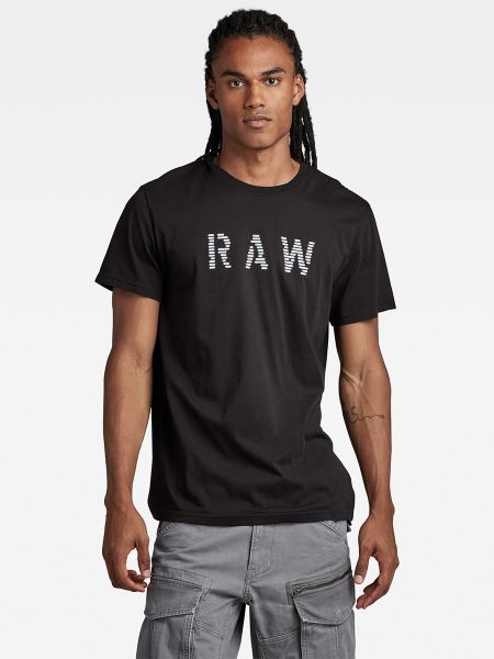 Camiseta de cuello redondo de estrellas G-star Raw negro