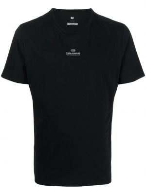 Βαμβακερή μπλούζα με σχέδιο Parajumpers μαύρο