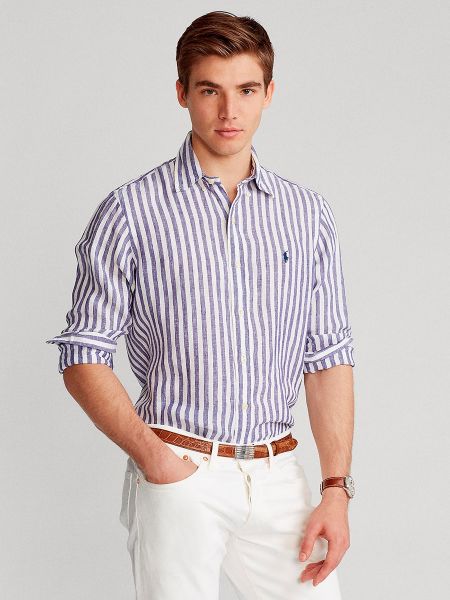 Camisa de lino a rayas Polo Ralph Lauren