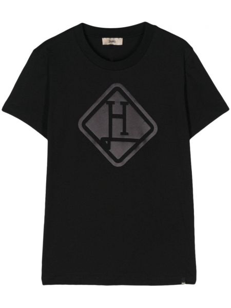 T-shirt aus baumwoll mit print Herno