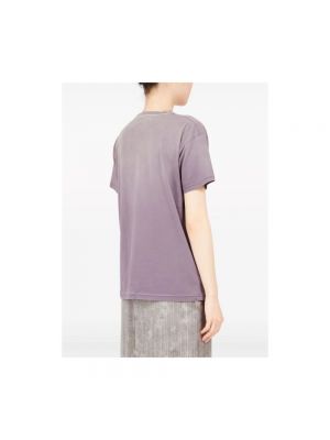 Camiseta desgastada con estampado Maison Margiela violeta