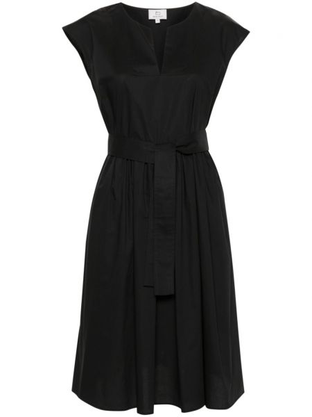 Βαμβακερή φόρεμα Woolrich μαύρο
