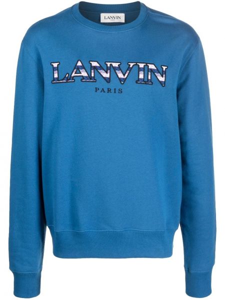 Sweatshirt mit stickerei Lanvin blau