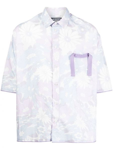 T-krekls ar ziediem ar apdruku Jacquemus violets