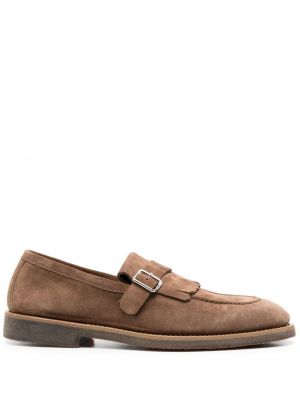 Loafers med spännesknäppning Brunello Cucinelli brun