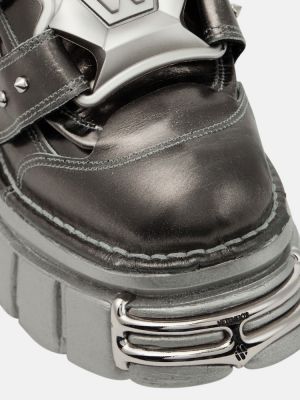Kotníkové boty na platformě Vetements stříbrné