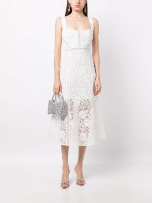 Sukienka midi koronkowa Self-portrait biała