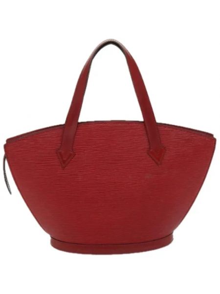Torebka skórzana retro Louis Vuitton Vintage czerwona