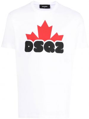 Tričko s potlačou Dsquared2 biela
