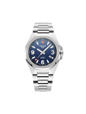 Stříbrné hodinky Swiss Alpine Military