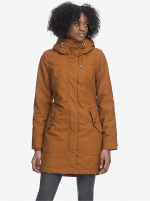 Зимове пальто з капюшоном Ragwear коричневе