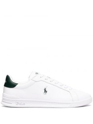 Spor dalları keten deri sneaker Polo Ralph Lauren