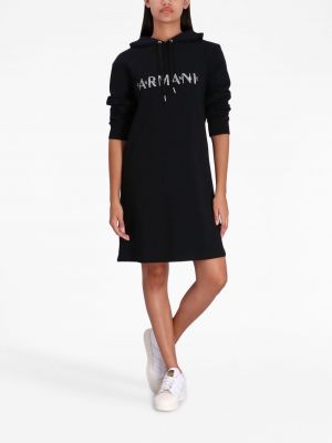 Sukienka z nadrukiem Armani Exchange czarna