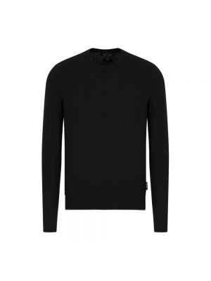 Sweter z okrągłym dekoltem Armani Exchange czarny