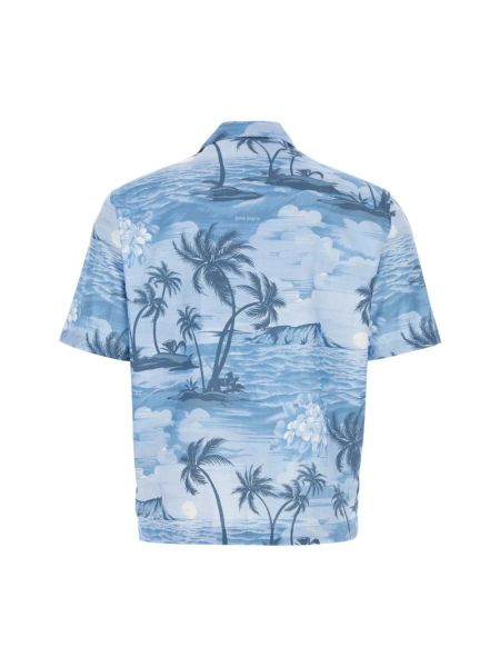 Hemd mit print mit paisleymuster Palm Angels blau