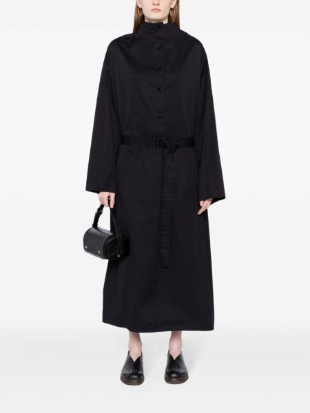 Sukienka koszulowa bawełniana Lemaire czarna