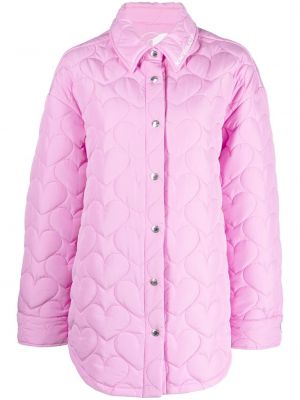Khrisjoy padded-design snap-fastening jacket - Rose