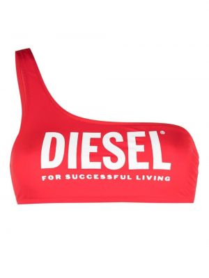 Top con stampa Diesel rosso