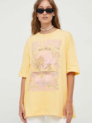 Bavlněné tričko Billabong žluté