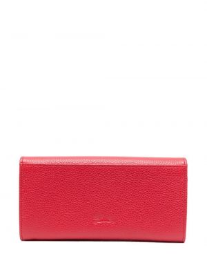 Portfel skórzany Longchamp czerwony