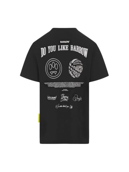 Koszulka bawełniana z nadrukiem Barrow czarna