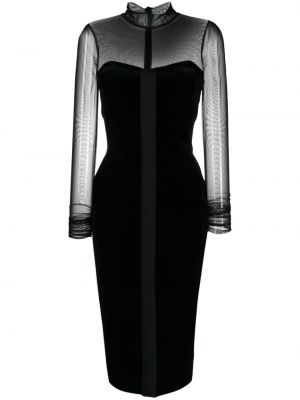 Rochie de seară cu croială ajustată transparente Chiara Boni La Petite Robe negru
