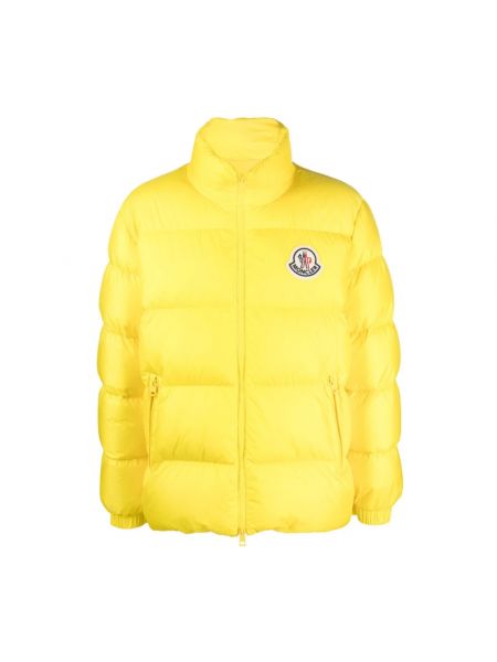 Żółta pikowana kurtka puchowa Moncler