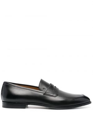 Skinn loafers Bally svart